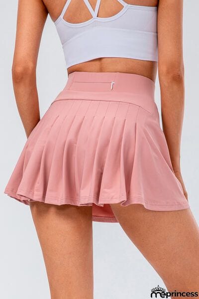 High Waist Pleated Active Skirt