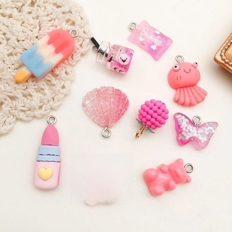 1 Piece Resin Octopus Candy Butterfly Pendant