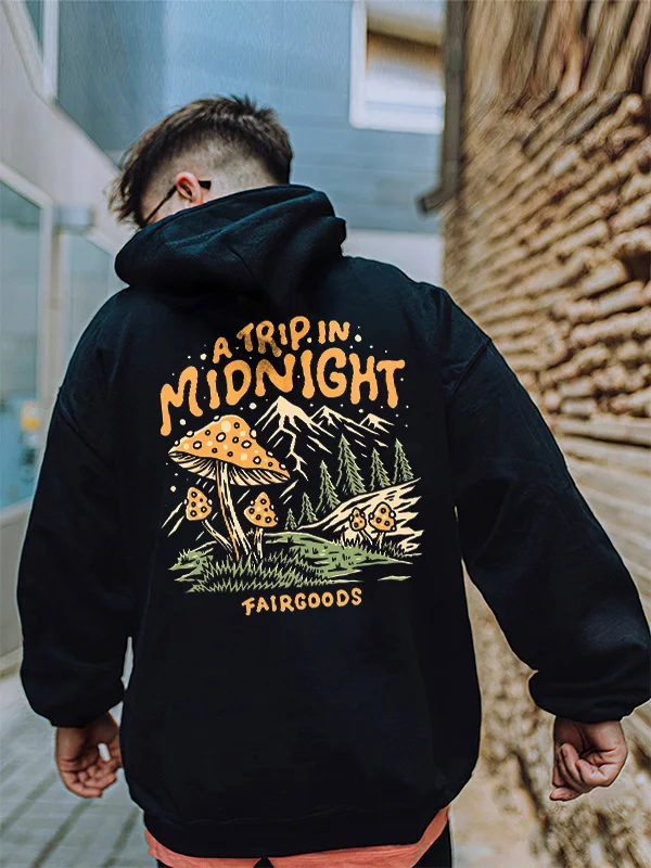 A Trip In Midnight Printed Men's Hoodie