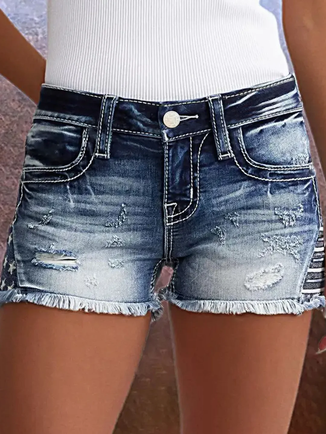 Women's Denim Shorts Vintage Retro Summer Jeans Short