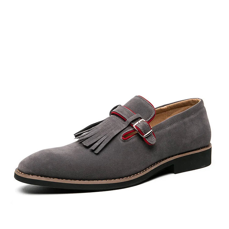 New Men's Retro Tassel Large Size Pointed Shoes