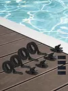 24 Pcs Pool Solar Cover Reel Attachment Kit for In-Ground Swimming Pool