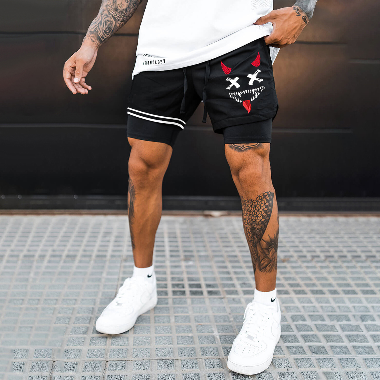 Men's Smiley Shorts Performance Shorts