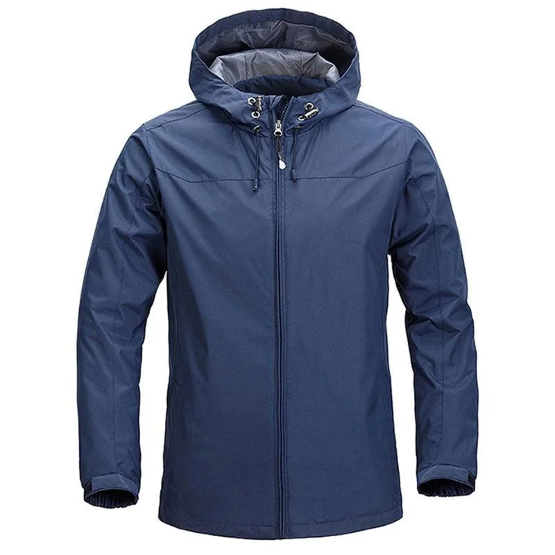 Men Windproof Waterproof Outwear Windbreaker Coat Casual Hoodies Jacket
