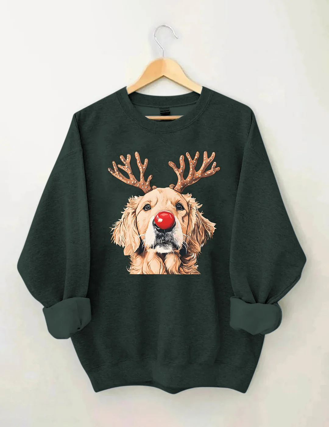 Golden Retriever Reindeer Christmas Sweatshirt