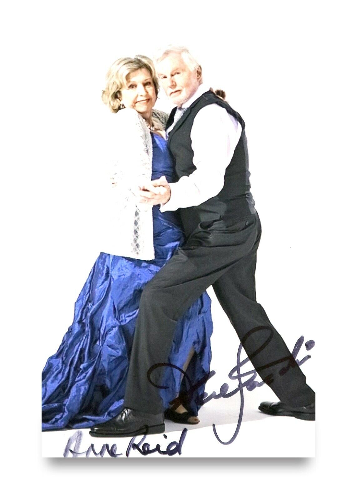 Derek Jacobi & Anne Reid Signed 6x4 Photo Poster painting Last Tango In Halifax Autograph + COA