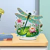 (US Only)Acrylic 2D Flat Print DIY Garden Dragonfly Diamond Art Tabletop Decorations