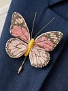 DIY Embroidered Butterfly Brooch Embroidery Butterfly Lapel Pin Clothes Decoration for Backpack Pants T-Shirt Jacket Bags Dress Jeans