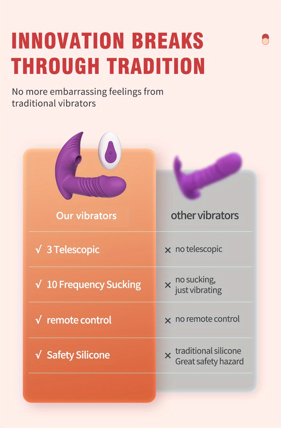 Telescopic Clitoral Sucking Vibrator for G-Spot Stimulation