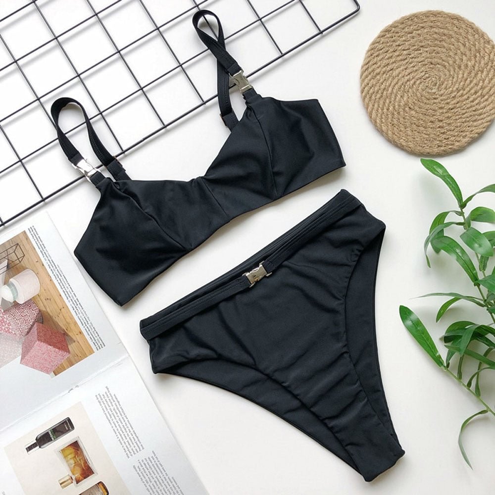 Neon Green Bikini Set High Cut Swimsuit Sexy Women Swimwear Two-pieces Bikini set Bather High Waist Bathing Suit Swim