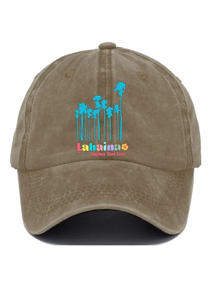 Lahaina Hawaii Maui Print Baseball Cap