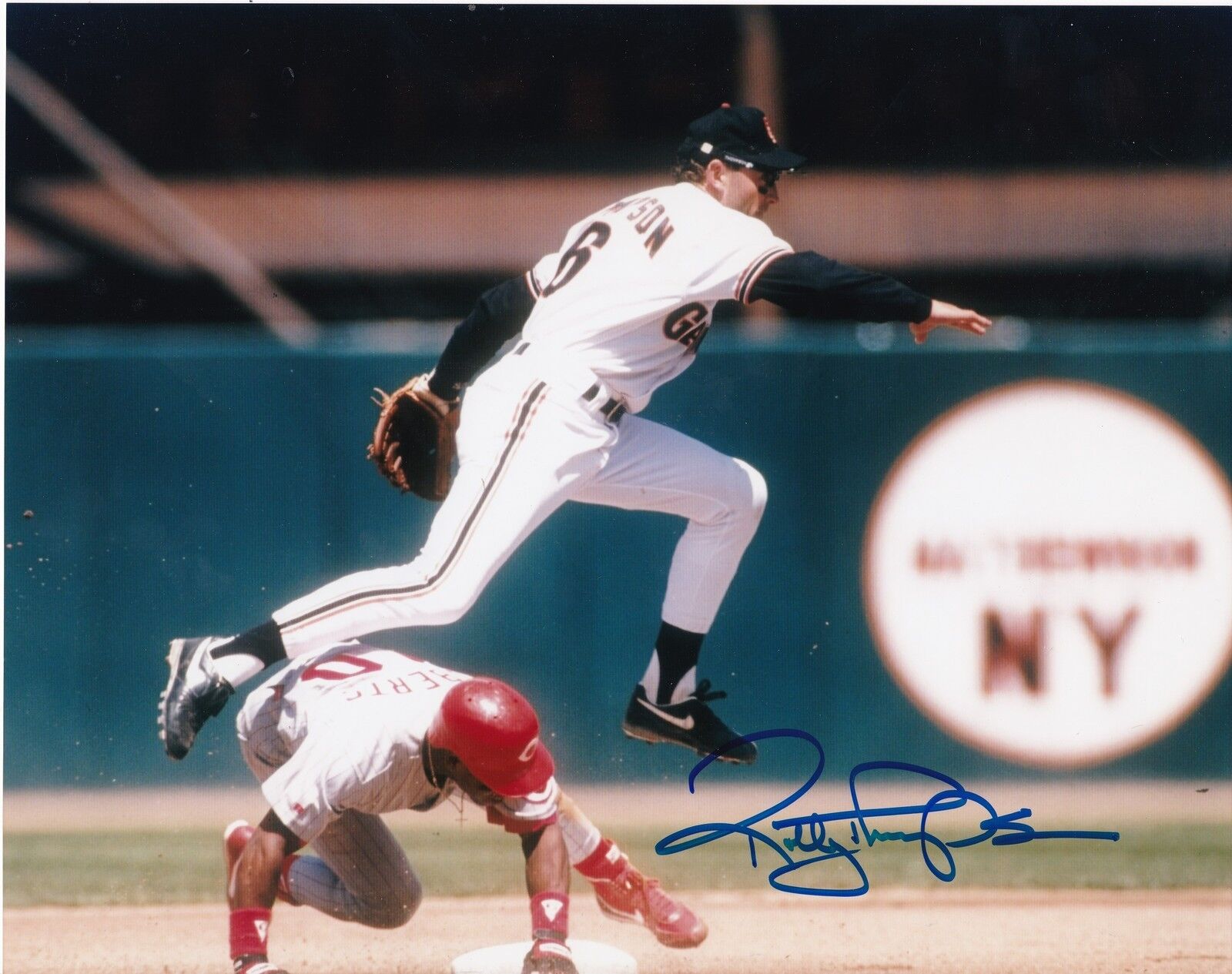 ROBBY THOMPSON SAN FRANCISCO GIANTS ACTION SIGNED 8x10