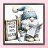 Gnome Reading Newspaper-11CT Stamped/Counted Cross Stitch 45*45cm/17.72*17.72in