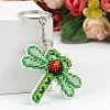 Full Bead Embroidery Keychain Dragonfly Printed Craft Gifts(5.5x5.5cm)