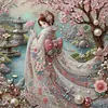 Kimono Girl-11CT Stamped Cross Stitch 50*50cm tapestrymarket