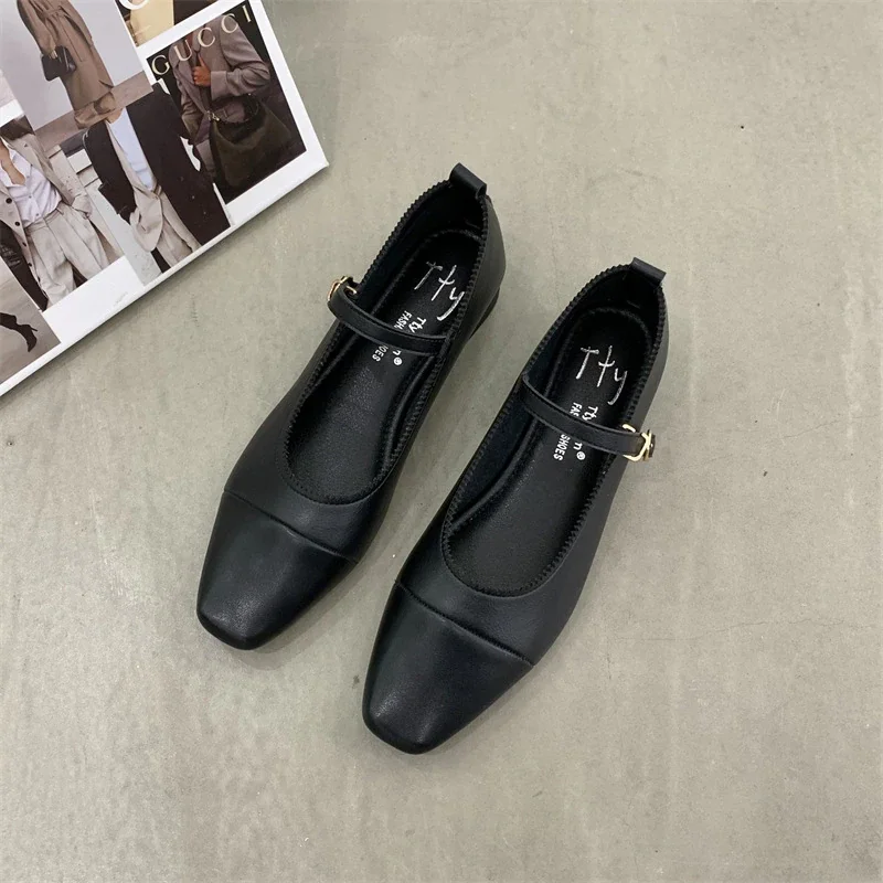 Colourp Brand New Flats Shoes Women Low Heel Ballet Square Toe Shallow Shoe Slip On Loafer Round Toe Ballet Flat Shoes zapatos