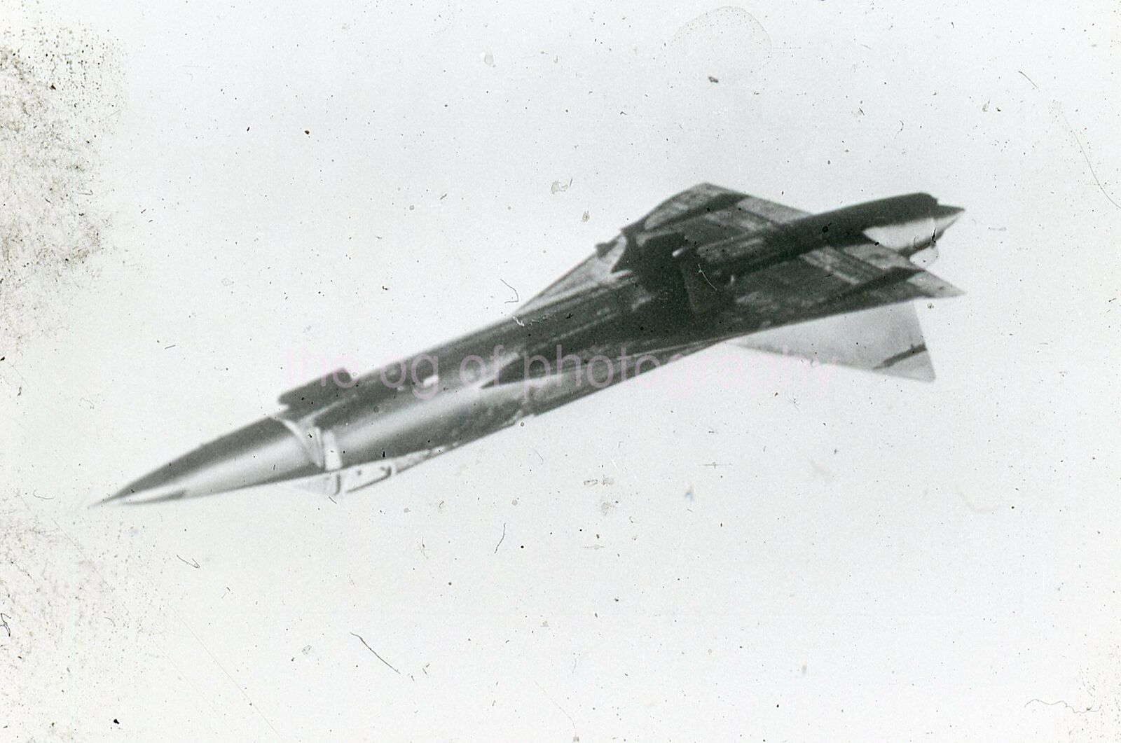 F-102 Machete 35mm FOUND b + w SLIDE Original MILITARY AVIATION Photo Poster painting 13 T 20 I