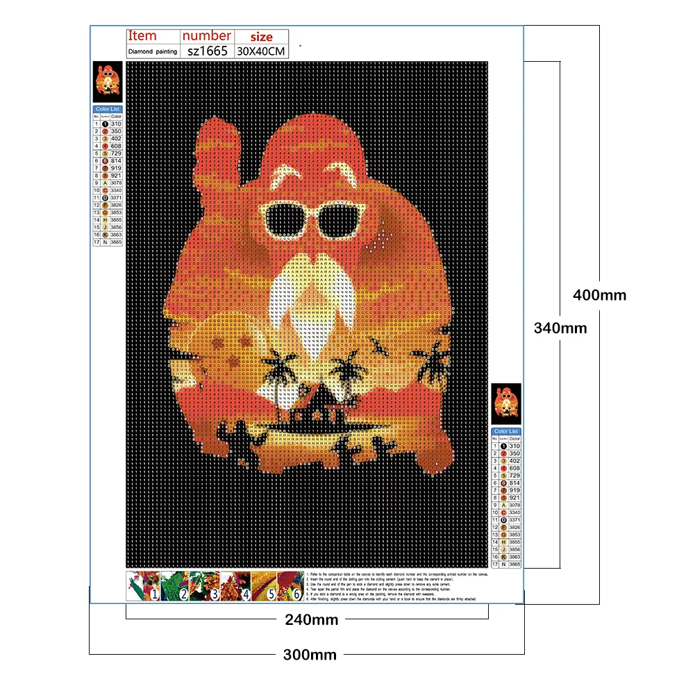 Full Round Diamond Painting 30*40cm - Silhouette Anime