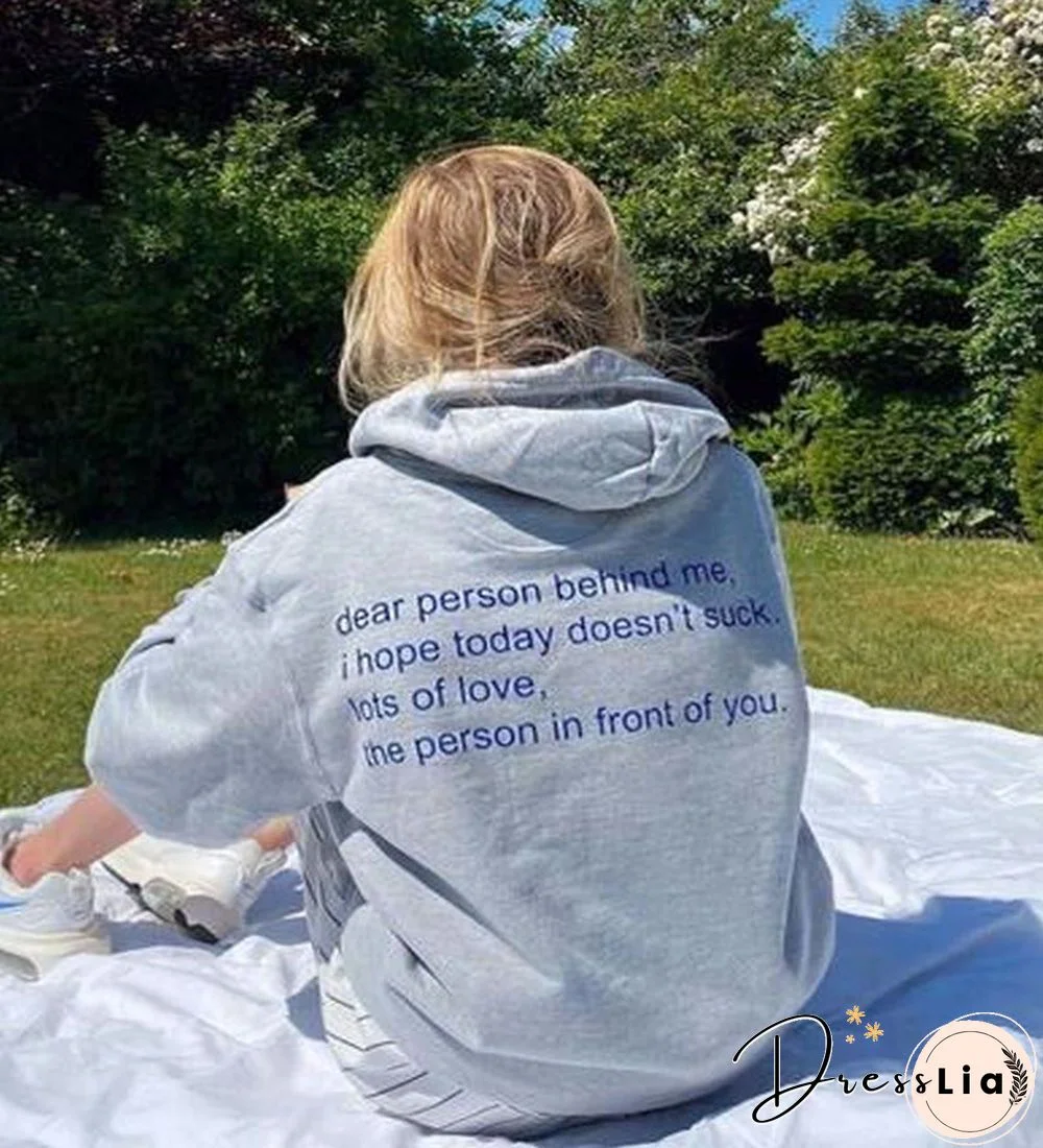 Love Person Behind Me Print Women's Hoodie