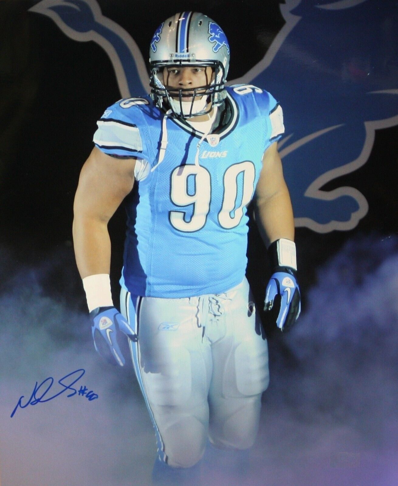 Ndamukong Suh Signed Autographed 8 x 10 Photo Poster painting ( LIONS DOLPHINS ) REPRINT