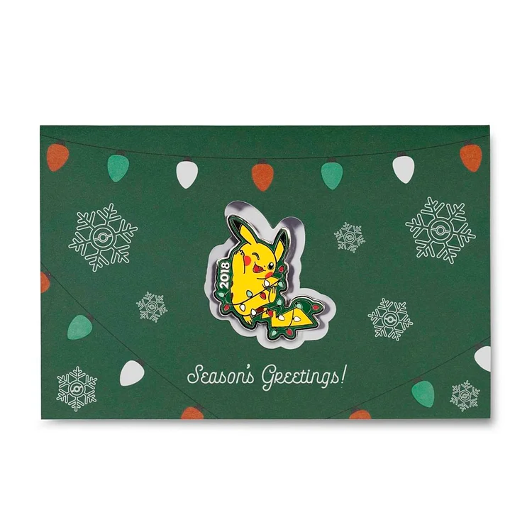 Pikachu Holiday 2018 Pokémon Pin & Greeting Card