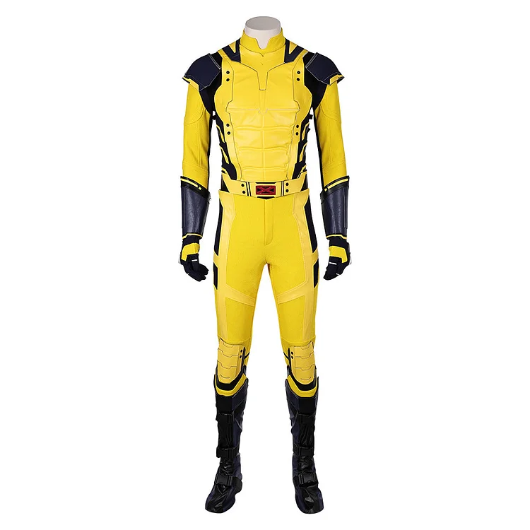 Deadpool & Wolverine (2024) Wolverine James Howlett Yellow Jumpsuit Outfits Full Set Cosplay Costume