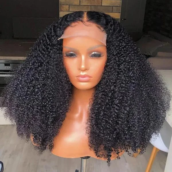 Junoda Jerry Curly Hair   Lace Closure Wig Brazilian Remy Wigs