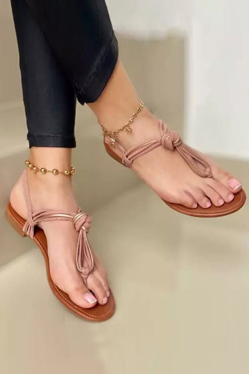 Twist Flip Flops Flats Sandals