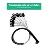Slim Line SAS4.0 SFF-8654 8i to SATA 8 Ports 12Gbps 50cm Adapter Cable