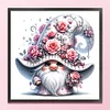(US Only)Gnome Printed Cross Stitch Kit 40x40cm DIY 11CT Thread Art Needlework Home Decor