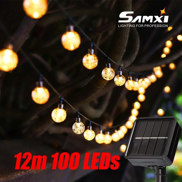 String Light Solar LED Light Outdoor Garden Wedding Decoration Lamp 5M/6.5M/9.5M/12M IP65 Waterproof Garland Outdoor Furniture Light - Shop Trendy Women's Fashion | TeeYours
