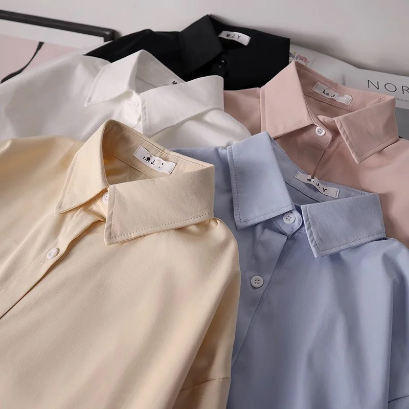 Uveng Uveng Shirt Autumn Dress Women's New Coat Long-Sleeved French Small Shirt Loose Folded Interior Design Jacket