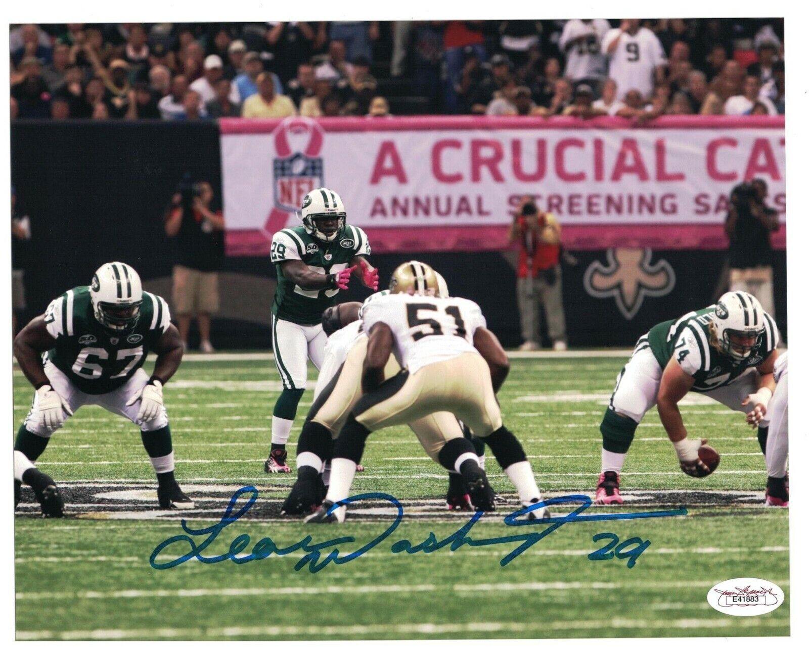 NY Jets Leon Washington Signed Autographed 8x10 Photo Poster painting Florida St JSA A