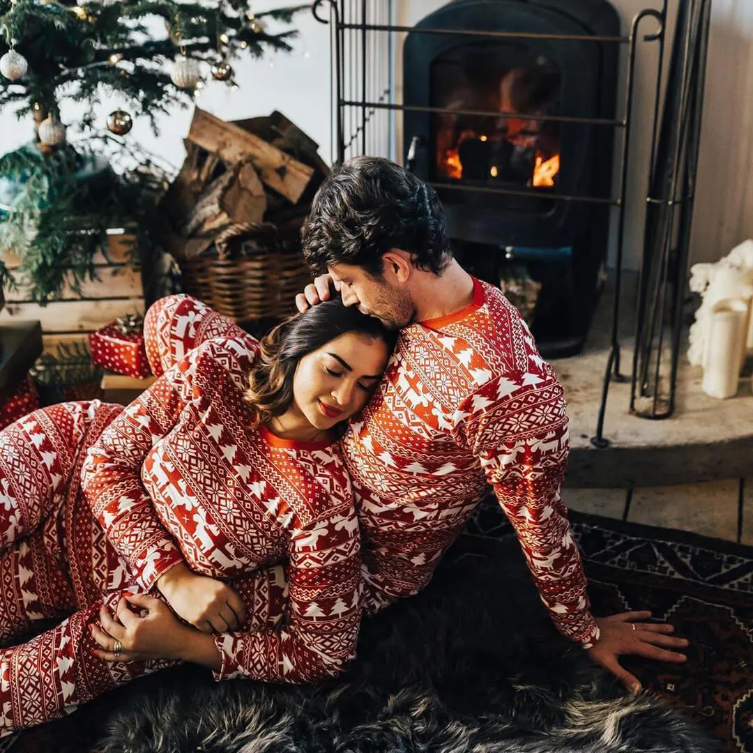 Traditional Christmas Print Family Matching Pajamas Sets