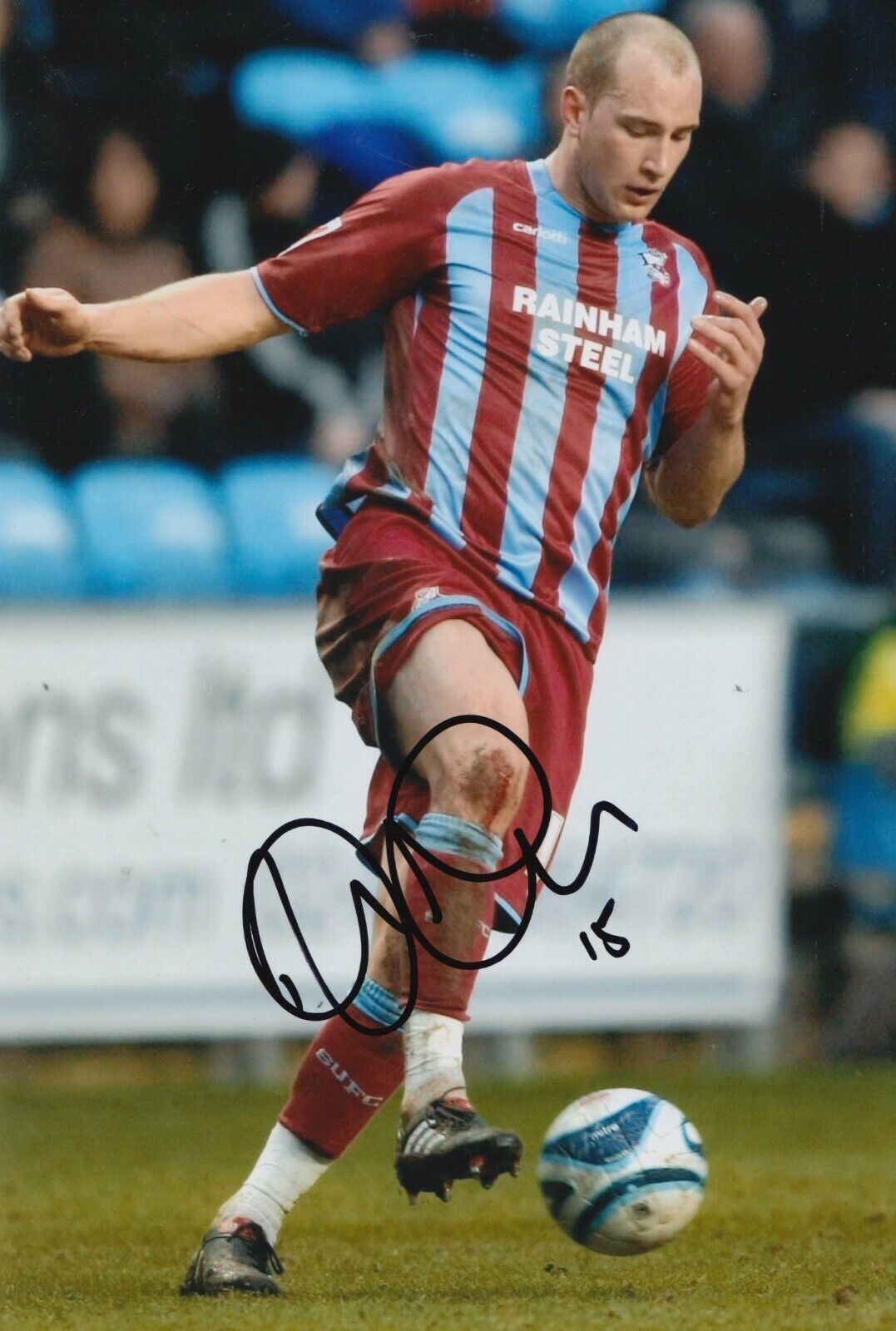 David Mirfin Hand Signed 12x8 Photo Poster painting - Scunthorpe United Autograph.