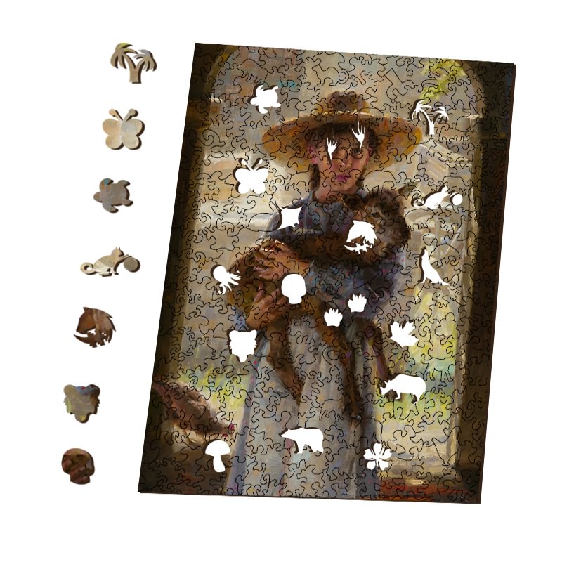 Ericpuzzle™ Ericpuzzle™Little Girl's Favorite Goat Wooden Jigsaw Puzzle
