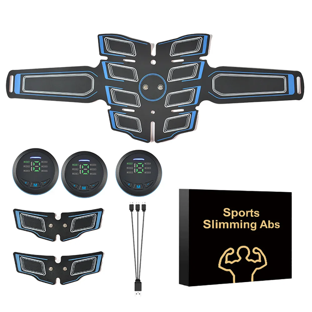 Abdominal Muscle Stimulator Trainer USB Connect Abs Fitness Equipment Training Gear Muscles Electrostimulator Toner Massage