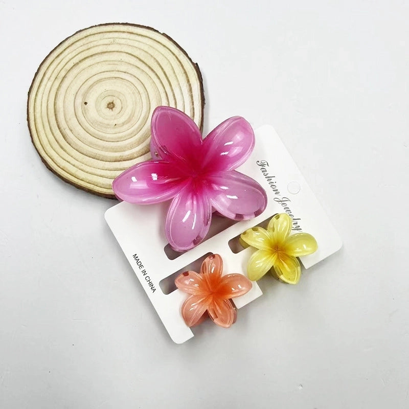 Vacation Modern Style Women’s Flower Resin Hair Claws