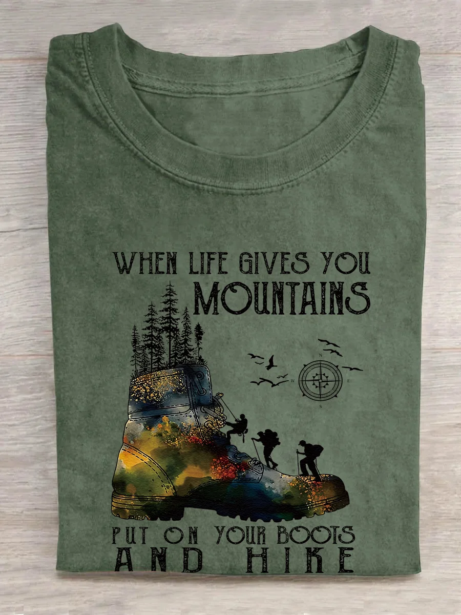 Eagerlys When Life Gives You Mountains T-shirt Eagerlys