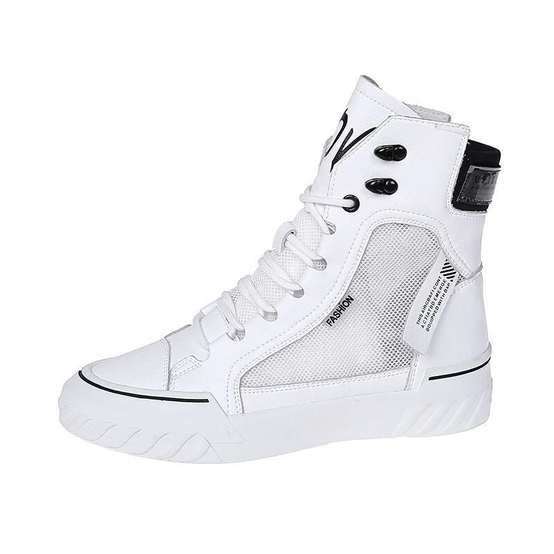 2021Women's Mesh Sneakers Summer Canvas Lace-Up White Sneakers for Women Shoes Platform Breathable Casual Women's Sport Shoes