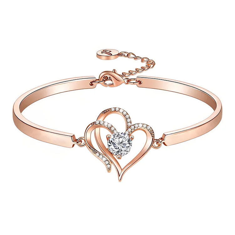For Granddaughter - S925 Never Forget How Much I Love You Heart Sterling Silver Crystal Bracelet