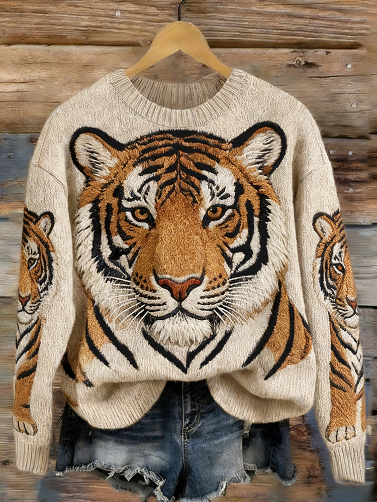 Hunting Tiger Comfort Crew Neck Sweater wearshes