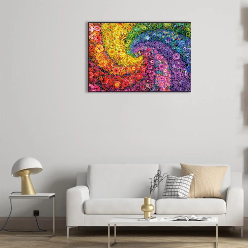 Partial AB Diamond Painting - Full Round Drill - Flower(Canvas|70*50cm)