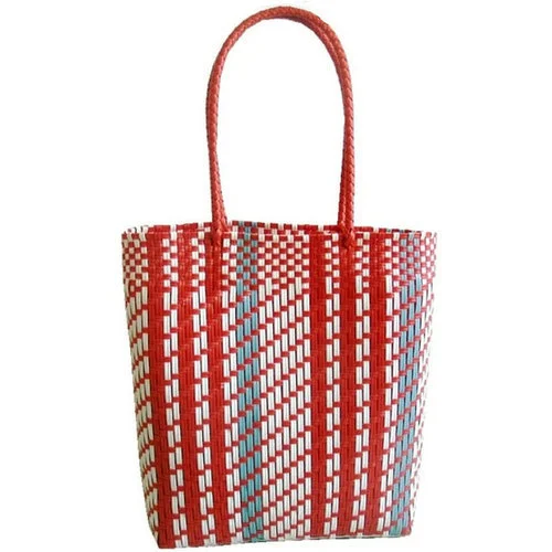 Women's Plastic Braided Braided Bag waterproof shoulder bag