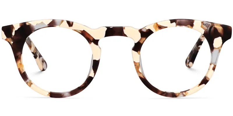 Abigail Braun-Tortoise Rund Brille Braun-Tortoise