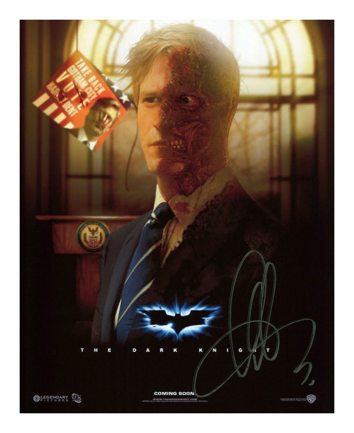 AARON ECKHART - BATMAN THE DARK KNIGHT RISES AUTOGRAPH SIGNED PP Photo Poster painting POSTER