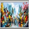 Jiangnan Ancient Rhymes-11CT Stamped Cross Stitch 176*49cm/69.29*19.29in(Big Size) tapestrymarket