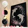 DIY Pearl Painting Love Dolphin for Home Wall Decor with Frame(40x30cm)