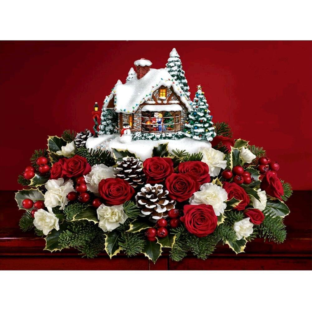 Full Round Diamond Painting Rose House (40*30cm)
