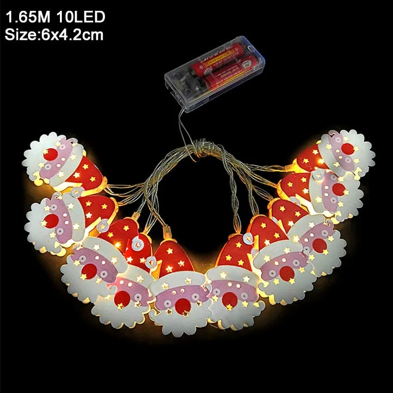 Santa Claus LED Light Merry Christmas Decorations For Home Christmas Tree Hanging Ornaments Garland Xmas Navidad New Year Gifts